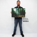 Ver imagem 3 de Quadro Decorativo em Canvas Floresta Verde TaColado Moldura Madeira 60 x 40cm