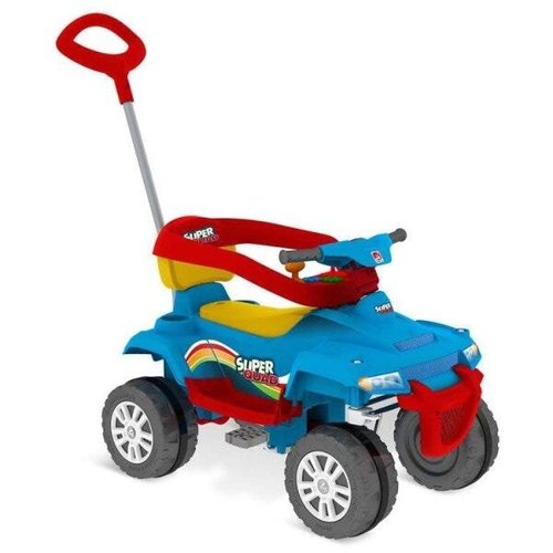 267 - Triciclo Smart Azul Com Empurrador e Capota- Brinquedos Bandeirante -  Fantasy Play Brinquedos Tudo em Playground 