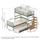 Ver imagem 3 de Treliche com Escada Lateral em Ferro Aço Carbono Tubular Teko Casatema MadeiraOriginals Verde
