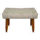 Ver imagem 1 de Banqueta Puff Retangular Requinte para Sala Quarto Bouclê:bouclê Bege Marfim