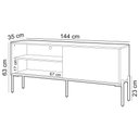 Ver imagem 6 de Rack para Sala de Estar Tv 50 Pol 144cm Industrial Nagi D03 Freijó Off White - Lyam Decor