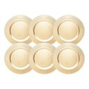 Ver imagem 1 de Jogo 6 Sousplat de Mesa Redondo Primer Dourado Plástico Lyor 33cm
