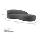 Ver imagem 3 de Divã Recamier Orgânico França 220cm Lado Direito Linho