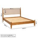 Ver imagem 4 de Conjunto Cama Casal com Mesas de Cabeceira, Cômoda 3 Gavetas e Baú Baru CabeCasa MadeiraOriginals