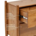 Ver mais imagens de Conjunto Cama Casal com Mesas de Cabeceira, Cômoda 3 Gavetas e Baú Baru CabeCasa MadeiraOriginals