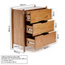 Ver imagem 6 de Conjunto Cama Casal com Mesas de Cabeceira, Cômoda 3 Gavetas e Baú Baru CabeCasa MadeiraOriginals
