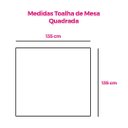 Ver imagem 3 de Toalha de Mesa Quadrada 4 Lugares Meia Lua