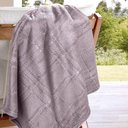 Ver imagem 1 de Manta Flannel Gales Efeito Jacquard Casal 2,20m x 2,40m Microfibra 240g-m² Rose Buettner