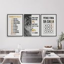 Ver imagem 1 de Kit 3 Quadros Lobo Empreendedorismo 45x34cm:Madeira preta