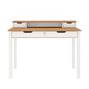 Ver imagem 6 de Mesa de Estudo Quarto Retrô Minimalista Madeira 2 Nichos Branco Freijó Raul Idimex