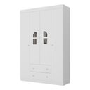 Ver imagem 2 de Guarda-roupa Infantil 122cm com Vidro 4 Portas e 2 Gavetas Amora Multimóveis Mp4509 Branco