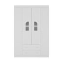 Ver imagem 7 de Guarda-roupa Infantil 122cm com Vidro 4 Portas e 2 Gavetas Amora Multimóveis Mp4509 Branco