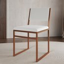 Ver imagem 2 de Cadeira de Jantar Industrial Isa Assento Corino Branco Base Cobre