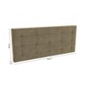 Cabeceira Estofada de Veludo 140cm Linha Modulado Adapt N548 Kappesberg - Bege - 2