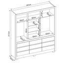Ver imagem 4 de Guarda-Roupa Casal 3 Portas 9 Gavetas Detroit Demóbile