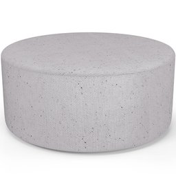 Kit Puff Redondo Lola e Puff Recamier Orgânico Orbit W01 Linho Cinza - Lyam Decor - 4