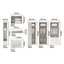 Ver imagem 3 de Guarda Roupa Casal de Canto 9 Portas e 6 Gavetas Legno Crema Prime Plus Luciane Móveis