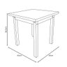 Mesa Infantil 65x65cm Branco Linha Colorê Base em Madeira Maciça Pinus - 2
