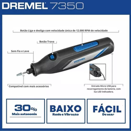 Microrretifica Dremel 7350 N5 4v Max sem Fio F0137350la000 - 4
