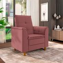 Ver imagem 2 de Poltrona do Papai/vovô/mamãe Sala de Estar Kate Pés Palito Veludo Rosê - New Belle Kate Dia Das Mães