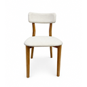 Ver imagem 6 de Conjunto 2 Cadeiras de Jantar Encosto Curvo Madeira Estofada Linho Sala:Linho Nevoa