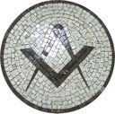 Ver imagem 1 de Piso Maçom em Mosaico Esquadro e Compasso Ii 120cm