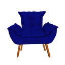 Ver imagem 1 de Poltrona Opala Suede Azul Marinho - Fina Mobília