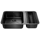 Ver imagem 1 de Cuba Gourmet de Cozinha 64x40 com Escorredor Calha Úmida Preta Inox 304 Brinovar