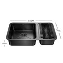 Ver imagem 5 de Cuba Gourmet de Cozinha 64x40 com Escorredor Calha Úmida Preta Inox 304 Brinovar