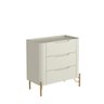 Mesa de Cabeceira com 3 Gavetas 70cm Pés em Metal 100% MDF - 1