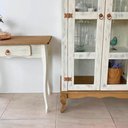 Ver imagem 2 de Conjunto Aparador Rústico com Cristaleira Madeira Maciça Branco Garapa D230 D113 Shop Jm