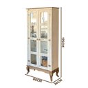 Ver imagem 5 de Conjunto Aparador Rústico com Cristaleira Madeira Maciça Branco Garapa D230 D113 Shop Jm