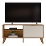 Rack Bancada Madri 120cm Nature/off White para Tv até 50” - Peternella Móveis - 1