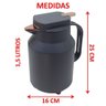 Garrafa Térmica de Mesa Preta Café Chimarrão Chá Leite 1,5l - 4
