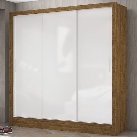 Guarda Roupa Casal Dubai 3 Portas de Correr e 3 Gavetas Carioca Móveis