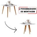 Ver imagem 7 de Mesa Jantar 4 Lugares Dubai Pés Retro Madeira Branco
