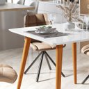 Ver imagem 5 de Mesa Jantar 4 Lugares Dubai Pés Retro Madeira Branco