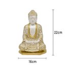 Ver imagem 2 de Buda Meditação 20cm Médio Homem Gesso Perolizado