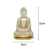 Buda Meditação 20cm Médio Homem Gesso Perolizado - 2