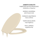 Ver imagem 4 de Assento Sanitário Bege Universal Duratti Lorenzetti Pp