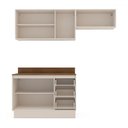 Ver imagem 3 de Cozinha Completa Koya 6 Portas 3 Gavetas Branco/creme - Politorno