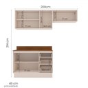 Ver imagem 4 de Cozinha Completa Koya 6 Portas 3 Gavetas Branco/creme - Politorno