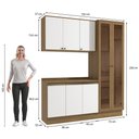 Ver imagem 4 de Armário de Cozinha Compacta 100% Mdf 192cm Nogueira/branco Celeste Kappesberg