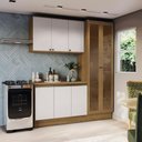 Ver imagem 2 de Armário de Cozinha Compacta 100% Mdf 192cm Nogueira/branco Celeste Kappesberg