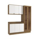 Ver imagem 1 de Armário de Cozinha Compacta 100% Mdf 192cm Nogueira/branco Celeste Kappesberg