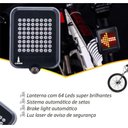 Ver imagem 4 de Lanterna Sinalizador Bicicleta Seta Luz Freio Automática