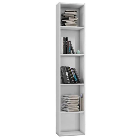 Livreiro Liz Multiuso 4 Prateleiras Nichos Branco