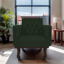 Ver imagem 2 de Poltrona Decorativa Classic Pés Luiz Xv Linho Verde - Amarena Móveis