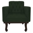Ver imagem 5 de Poltrona Decorativa Classic Pés Luiz Xv Linho Verde - Amarena Móveis