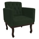 Ver imagem 1 de Poltrona Decorativa Classic Pés Luiz Xv Linho Verde - Amarena Móveis